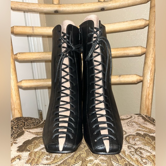 Yoki Heeled Boots with Laces - Picture 3 of 5